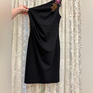 Matthew Williamson Black One Shoulder Dress